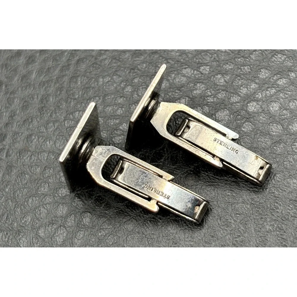 Vintage Art Deco 925 Sterling Silver Ornate Cufflinks